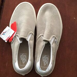 Vans Classic Beige Slip-Ons , men’s 10.5
